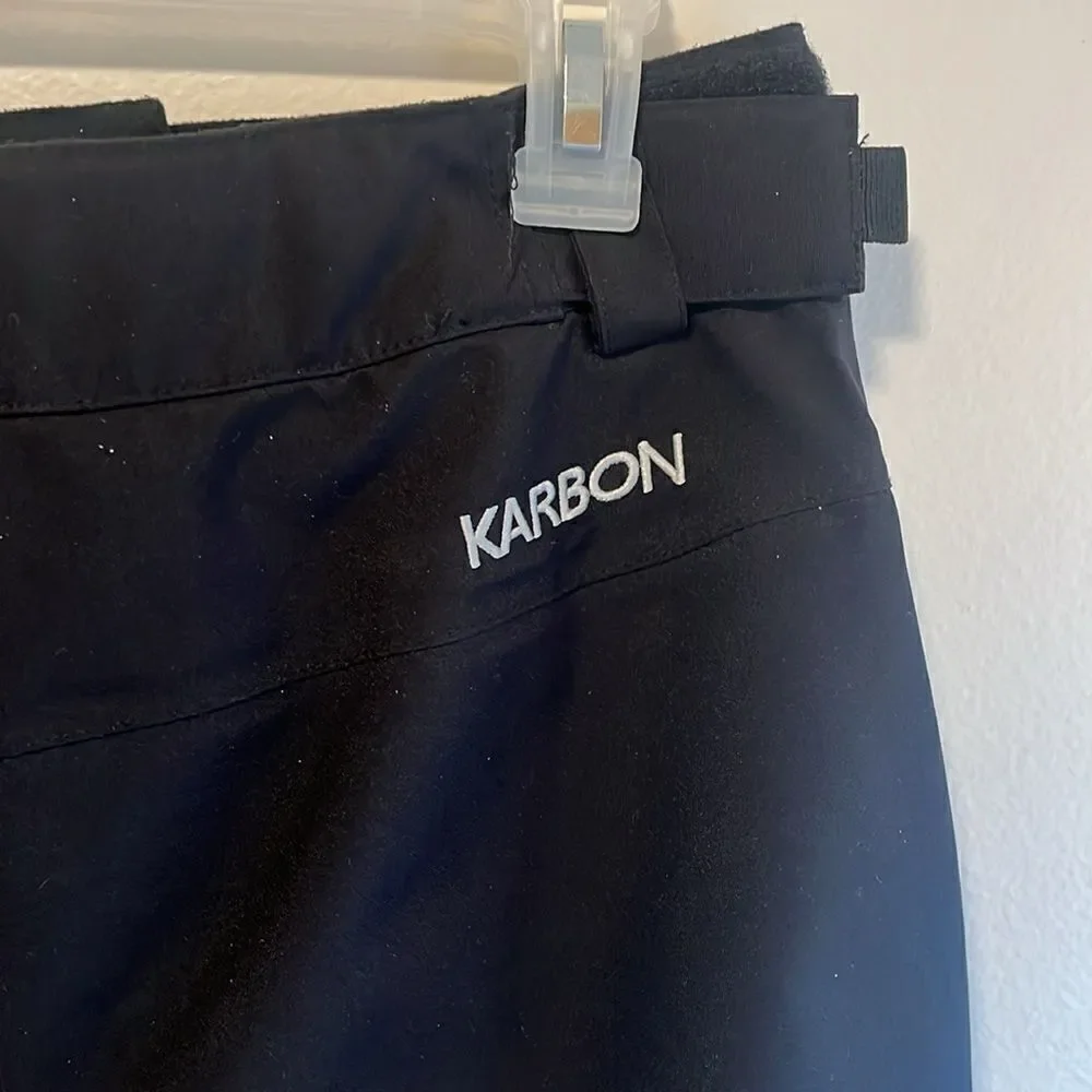 EXCELLENT CONDITION WOMEN’S SIZE 8 BLACK KARBON PRISM INSULATED SKI/SNOWPANTS